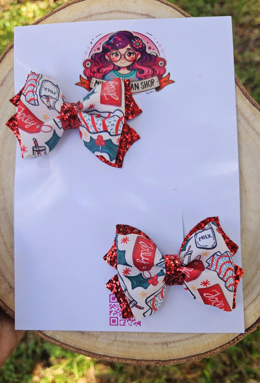 Chrismas hairbow, holidays, pigtail sets, holiday hairbows, green red