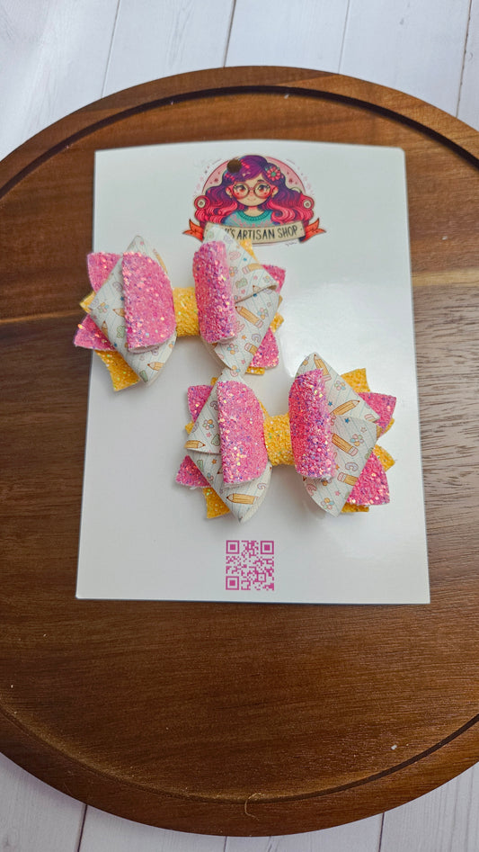 Back to school Pigtail set