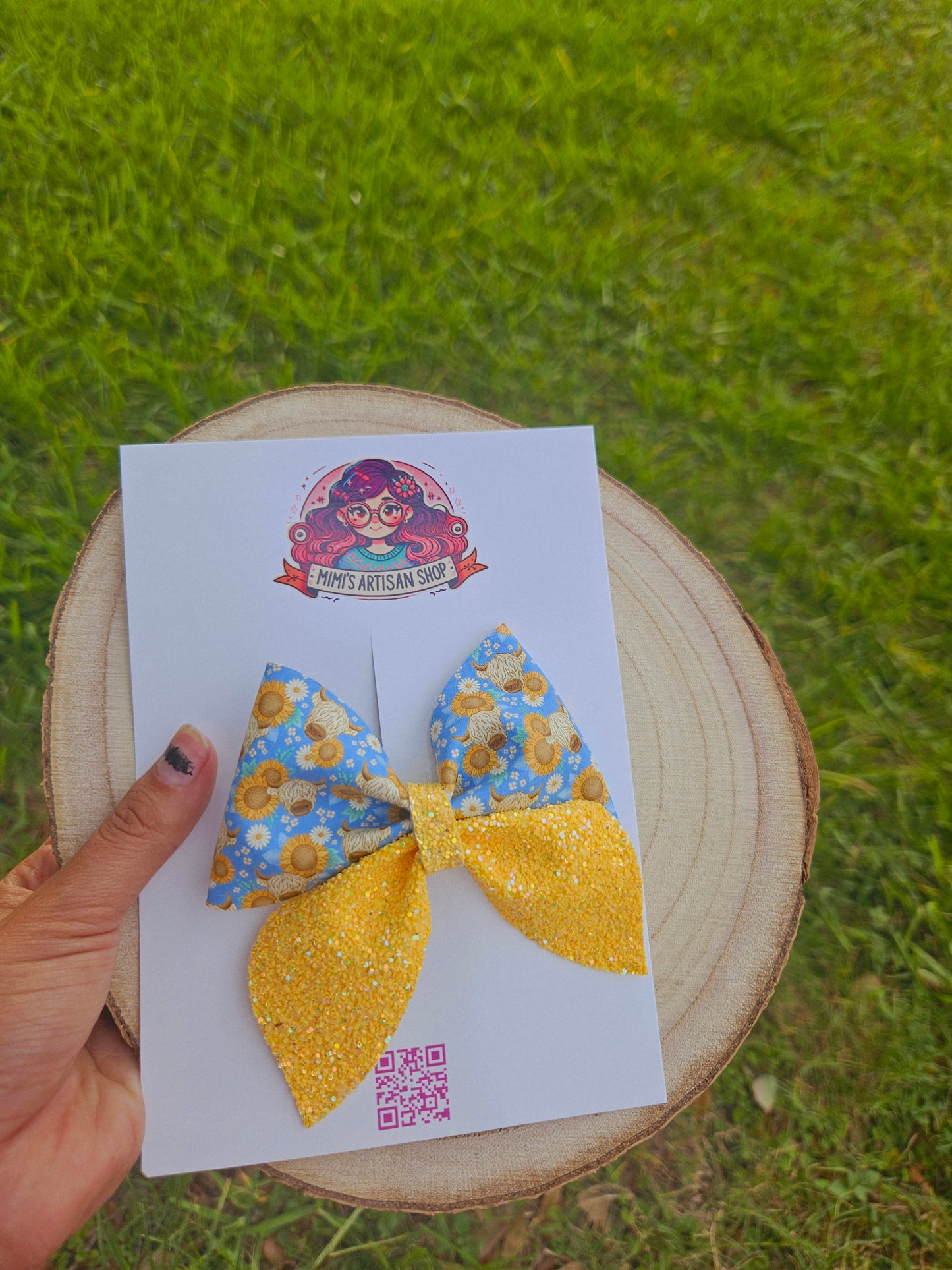 Highland cow hairbow