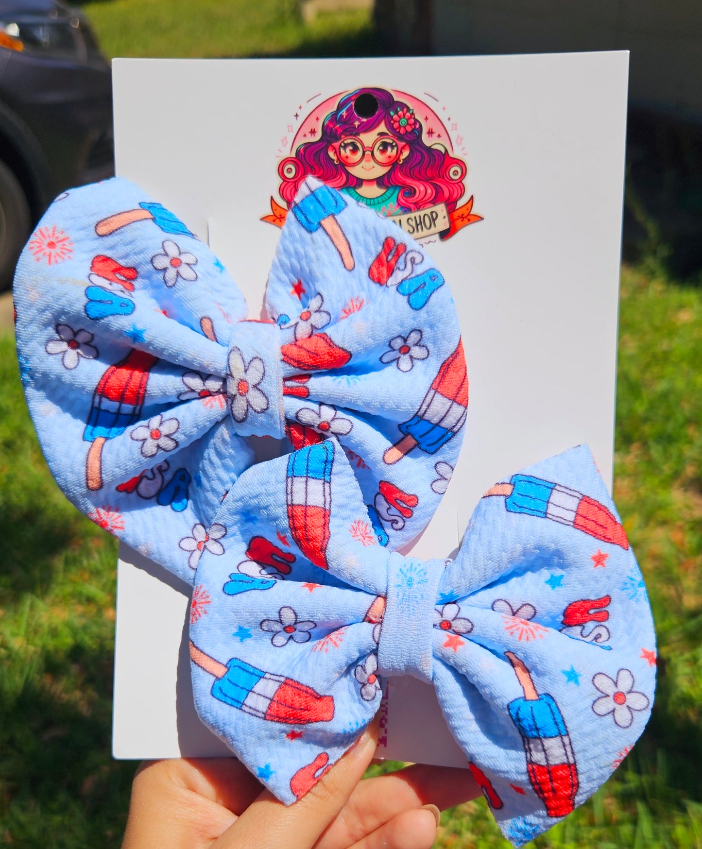 4th of July hairbow