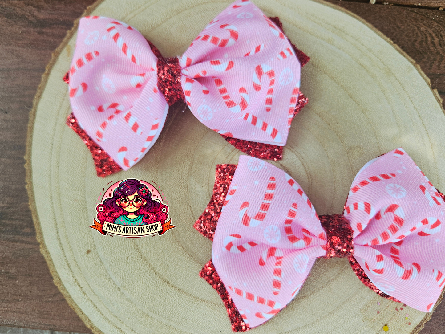 Candy cain pigtail set MimisArtisanShop