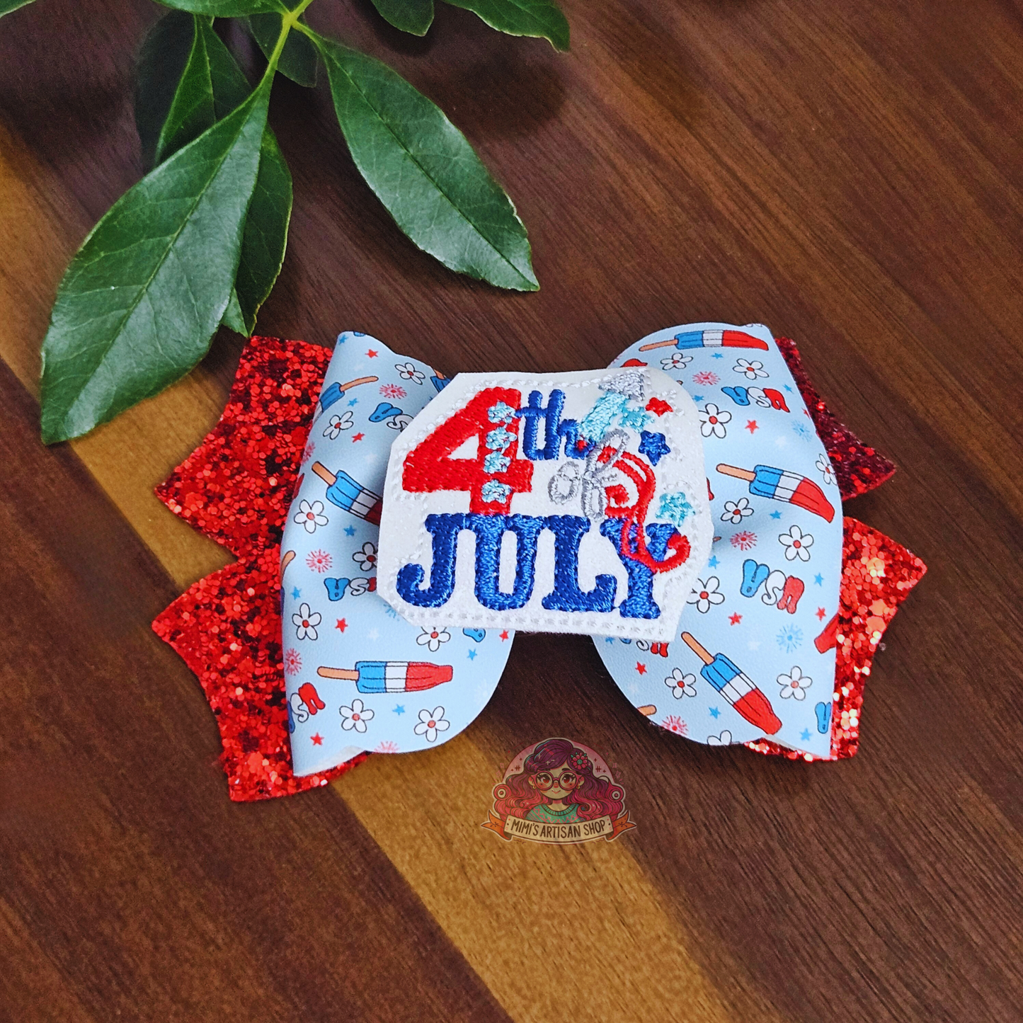 4th of July hairbow