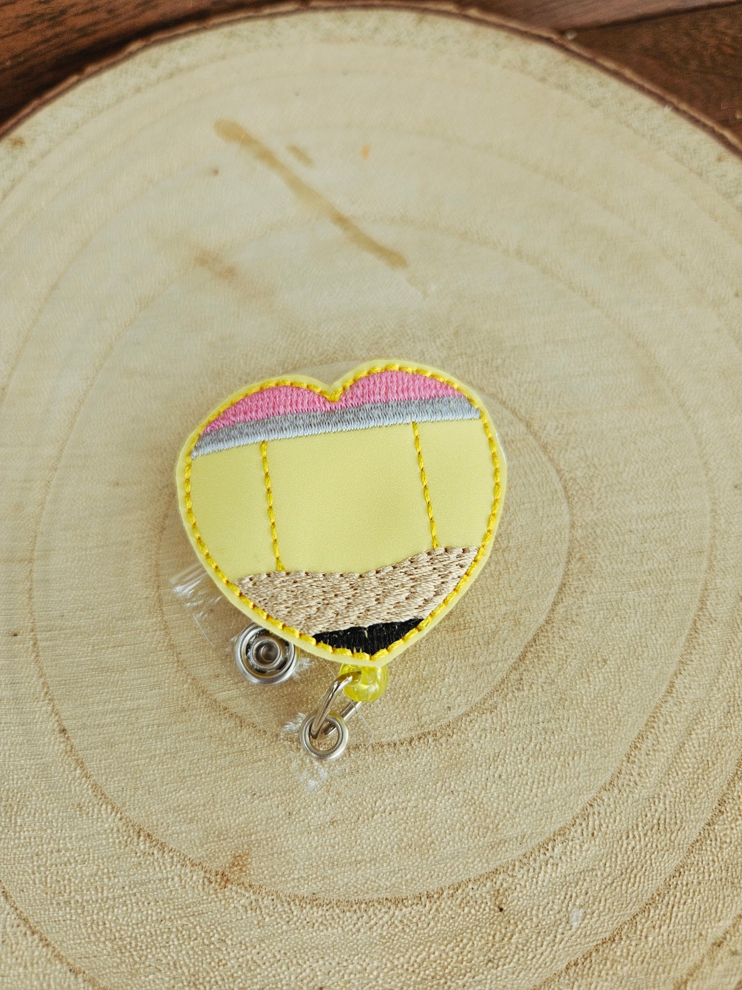 Pencil badge reel MimisArtisanShop