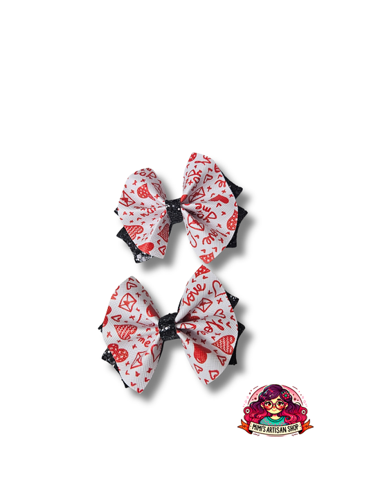 valentines day pigtail set