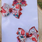 Chrismas hairbow, holidays, pigtail sets, holiday hairbows, green red