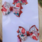 Chrismas hairbow, holidays, pigtail sets, holiday hairbows, green red