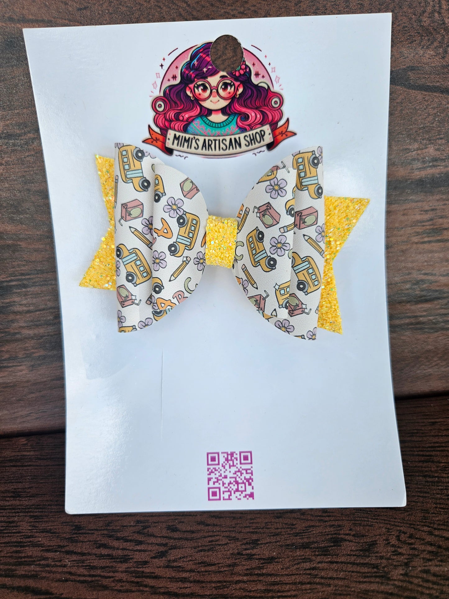 back to school hairbow MimisArtisanShop