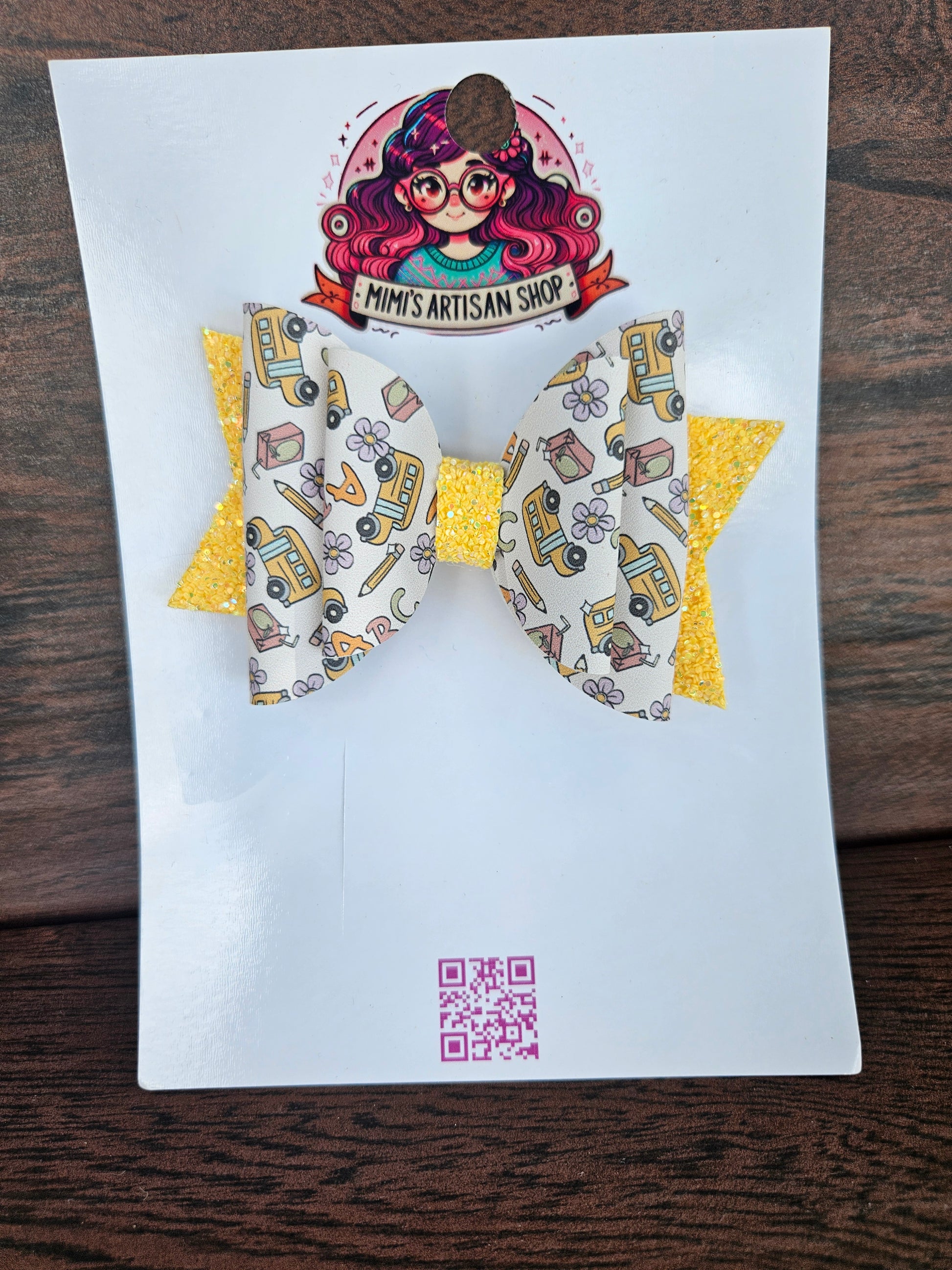 back to school hairbow MimisArtisanShop