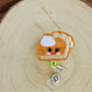 Pumpkin pie badge reel MimisArtisanShop