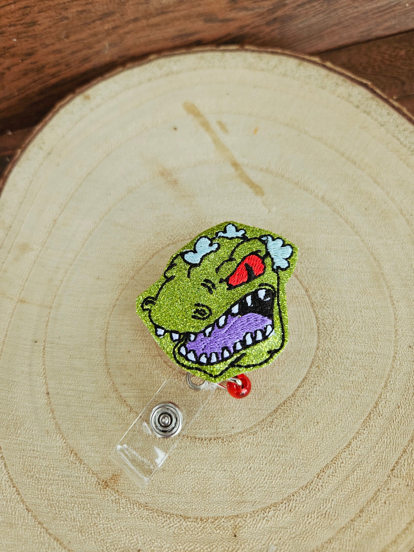 Reptar badge reel MimisArtisanShop