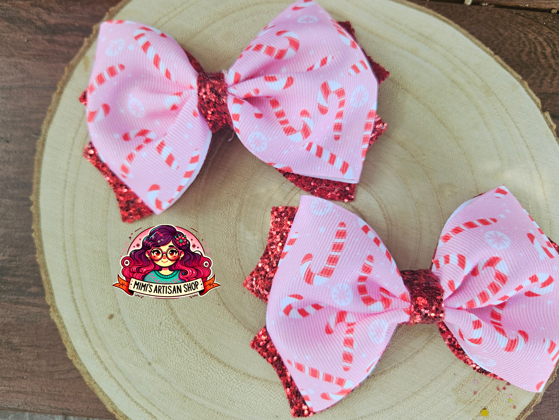 Candy cain pigtail set MimisArtisanShop