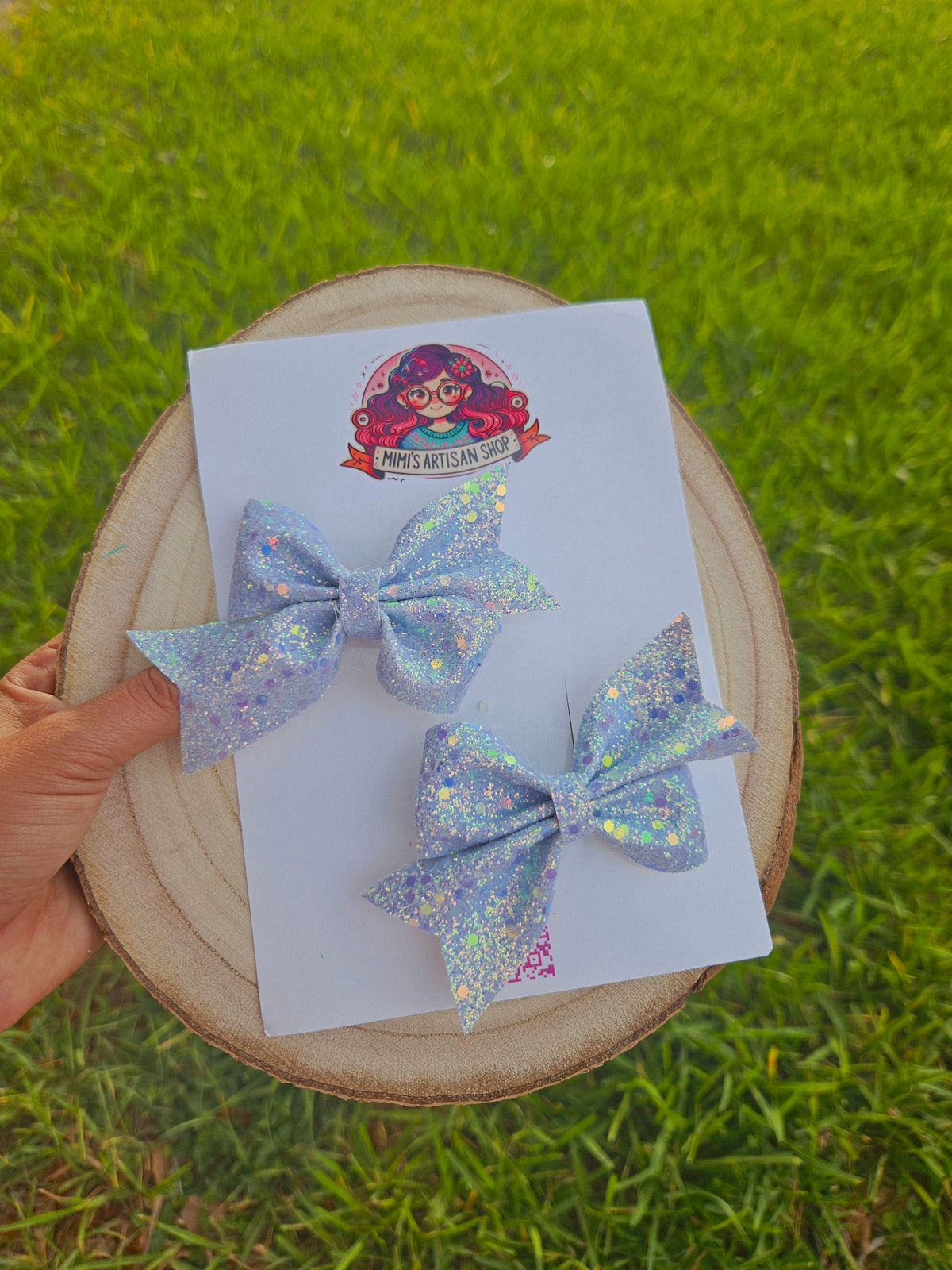 Blue pigtail set MimisArtisanShop