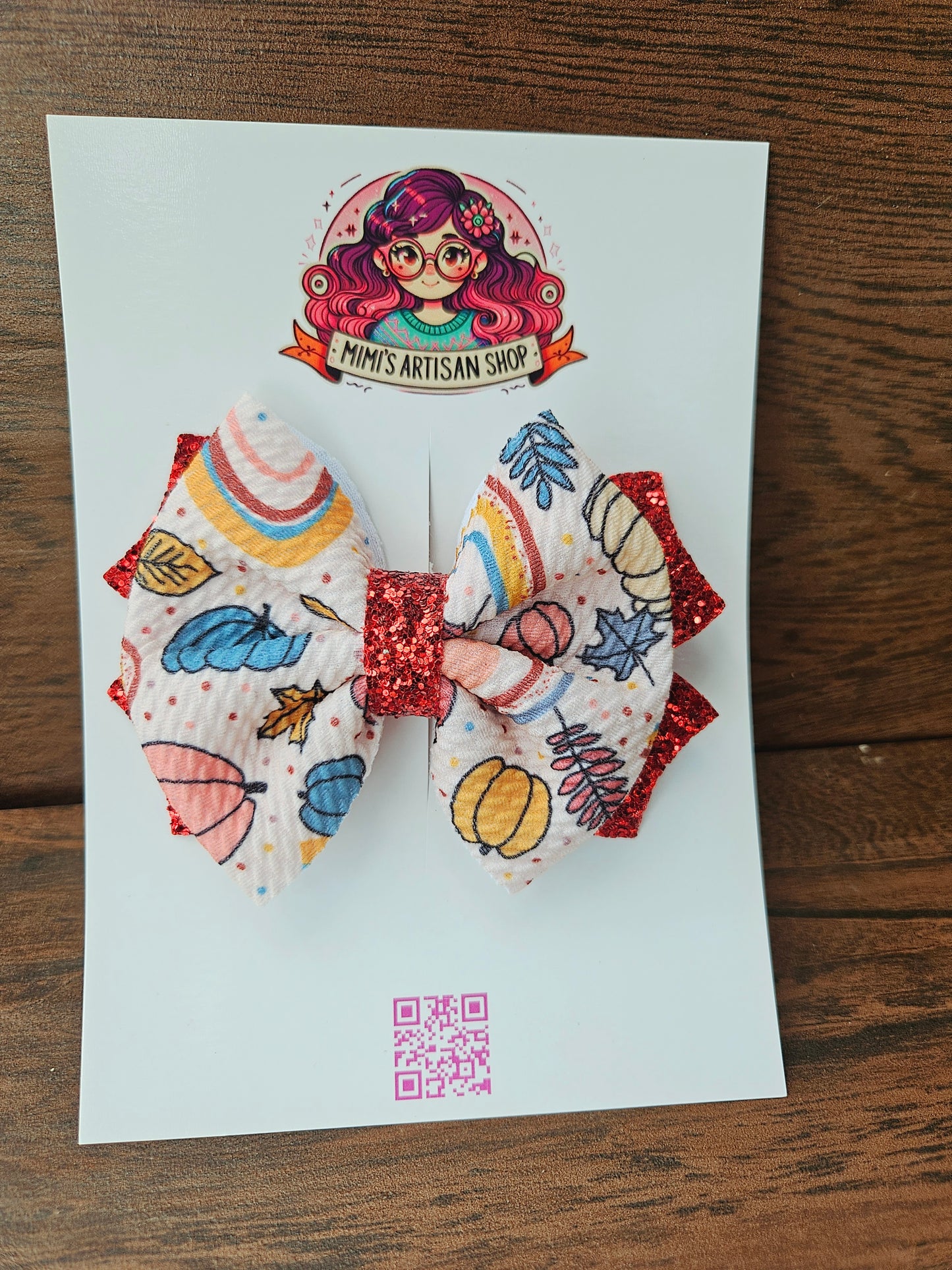 Fall hairbow MimisArtisanShop