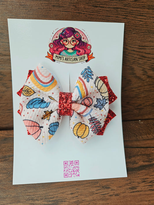 Fall hairbow MimisArtisanShop