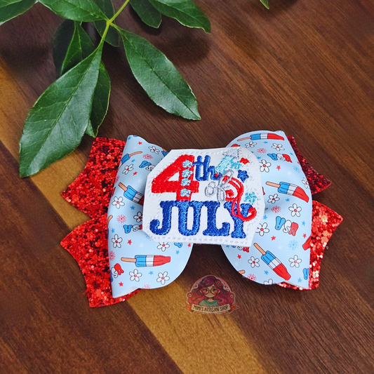 4th of July hairbow