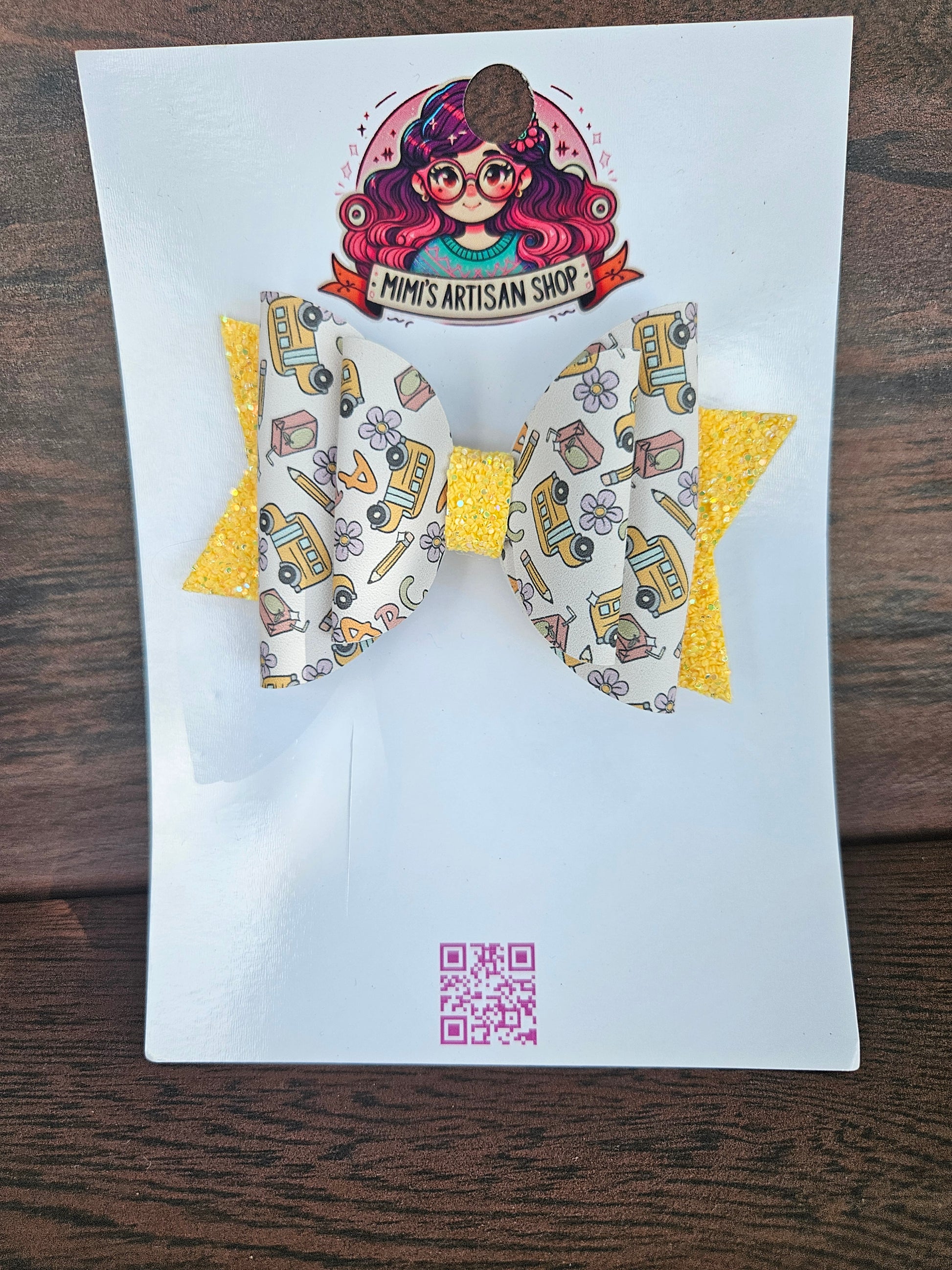 back to school hairbow MimisArtisanShop