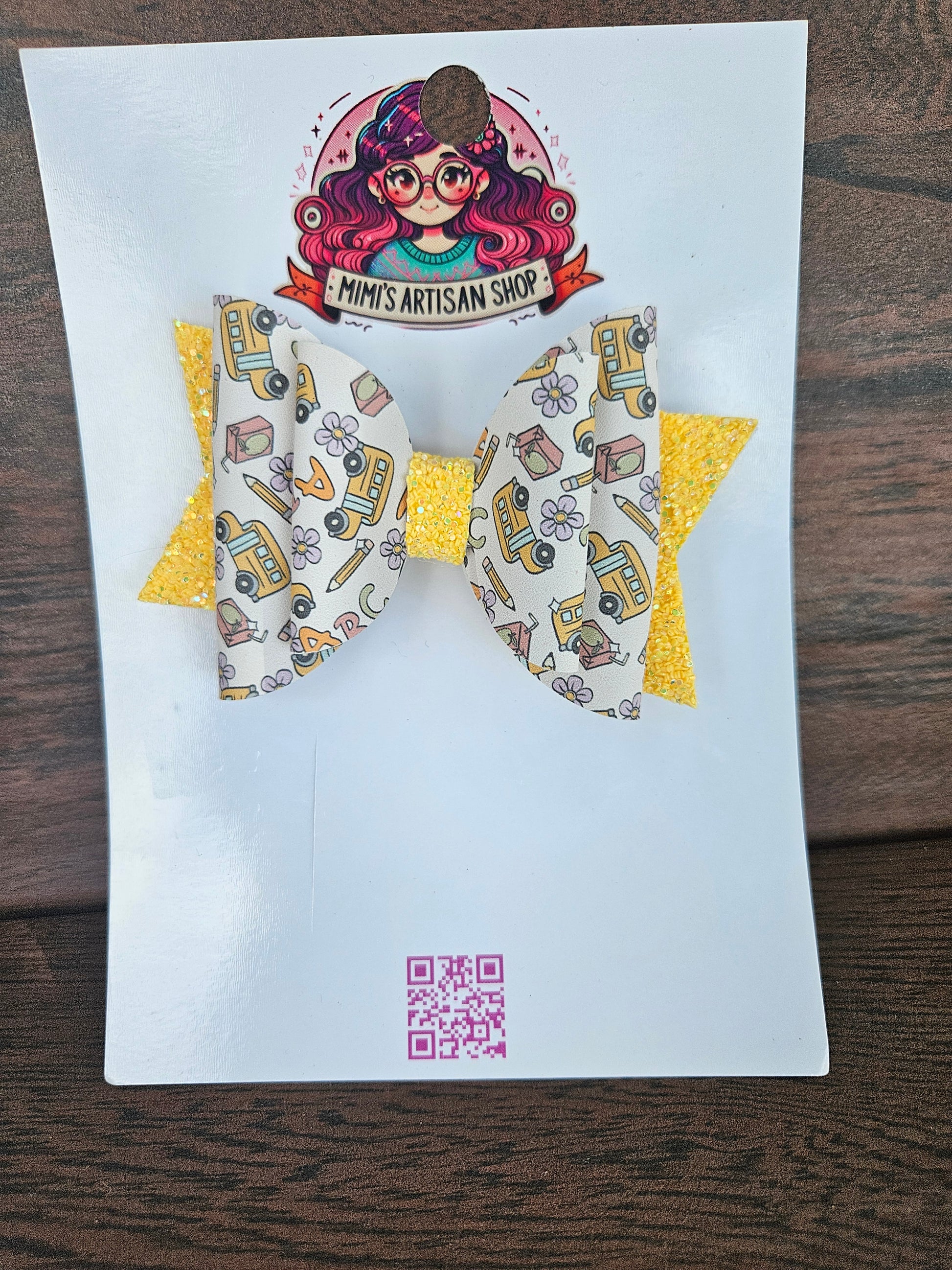back to school hairbow MimisArtisanShop