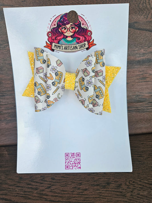 back to school hairbow MimisArtisanShop
