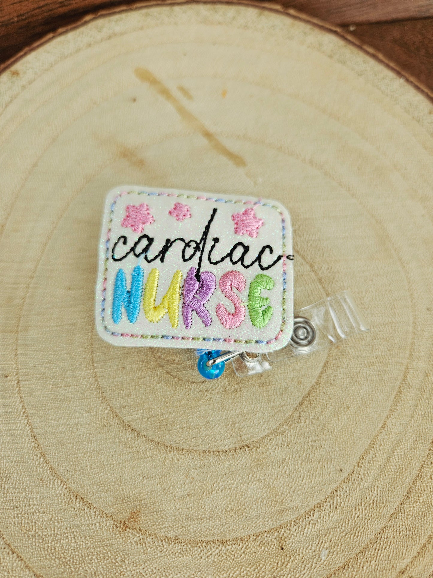Cardiac nurse badge reel MimisArtisanShop