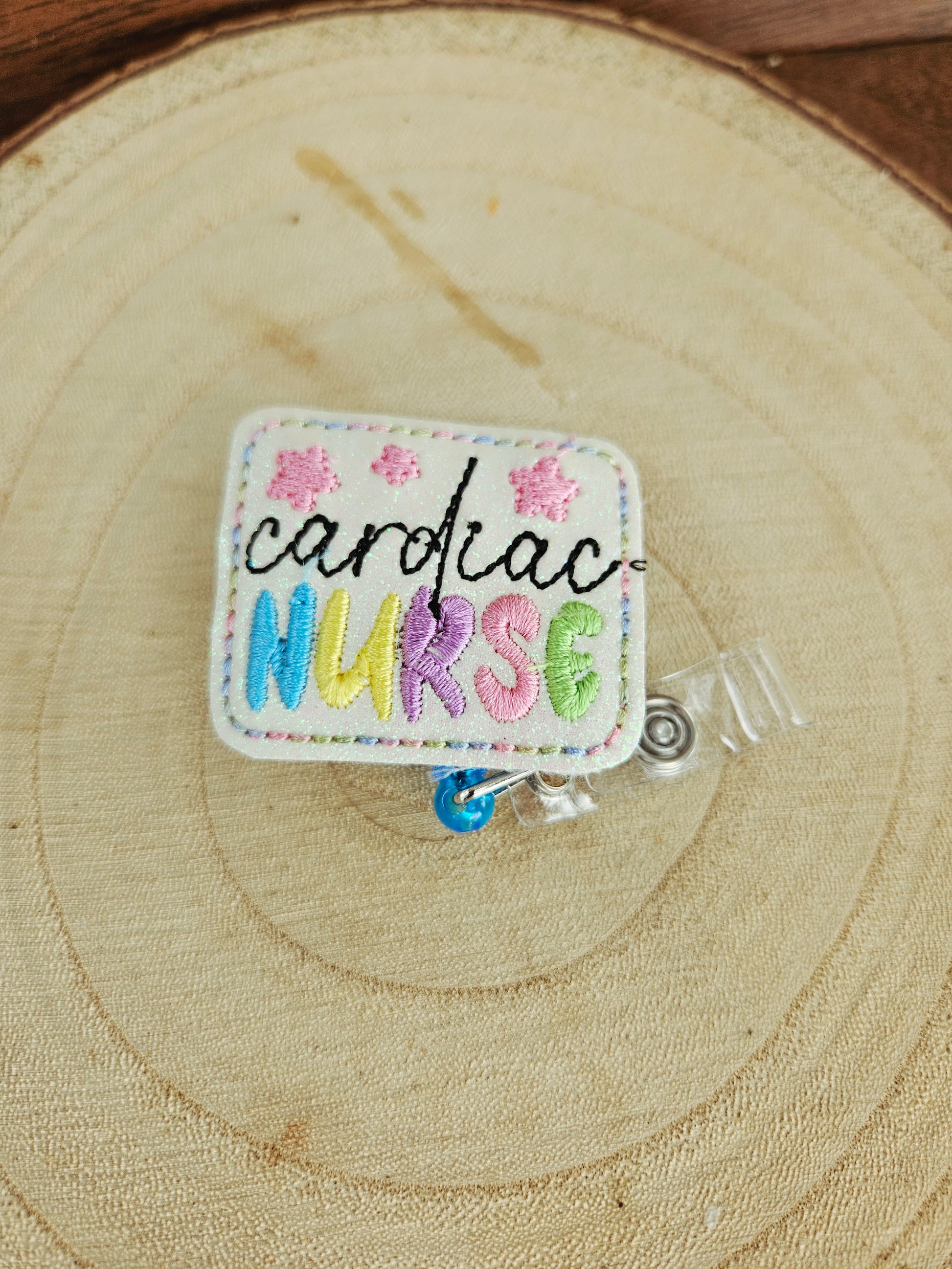 Cardiac nurse badge reel MimisArtisanShop