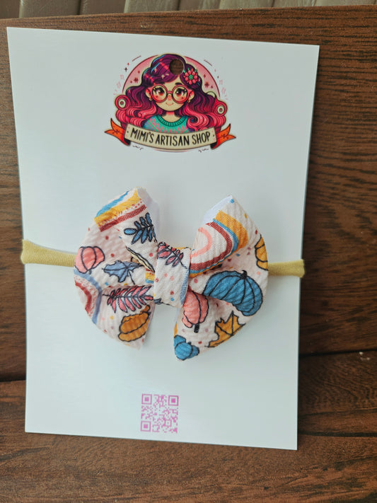 Fall baby hairbow MimisArtisanShop
