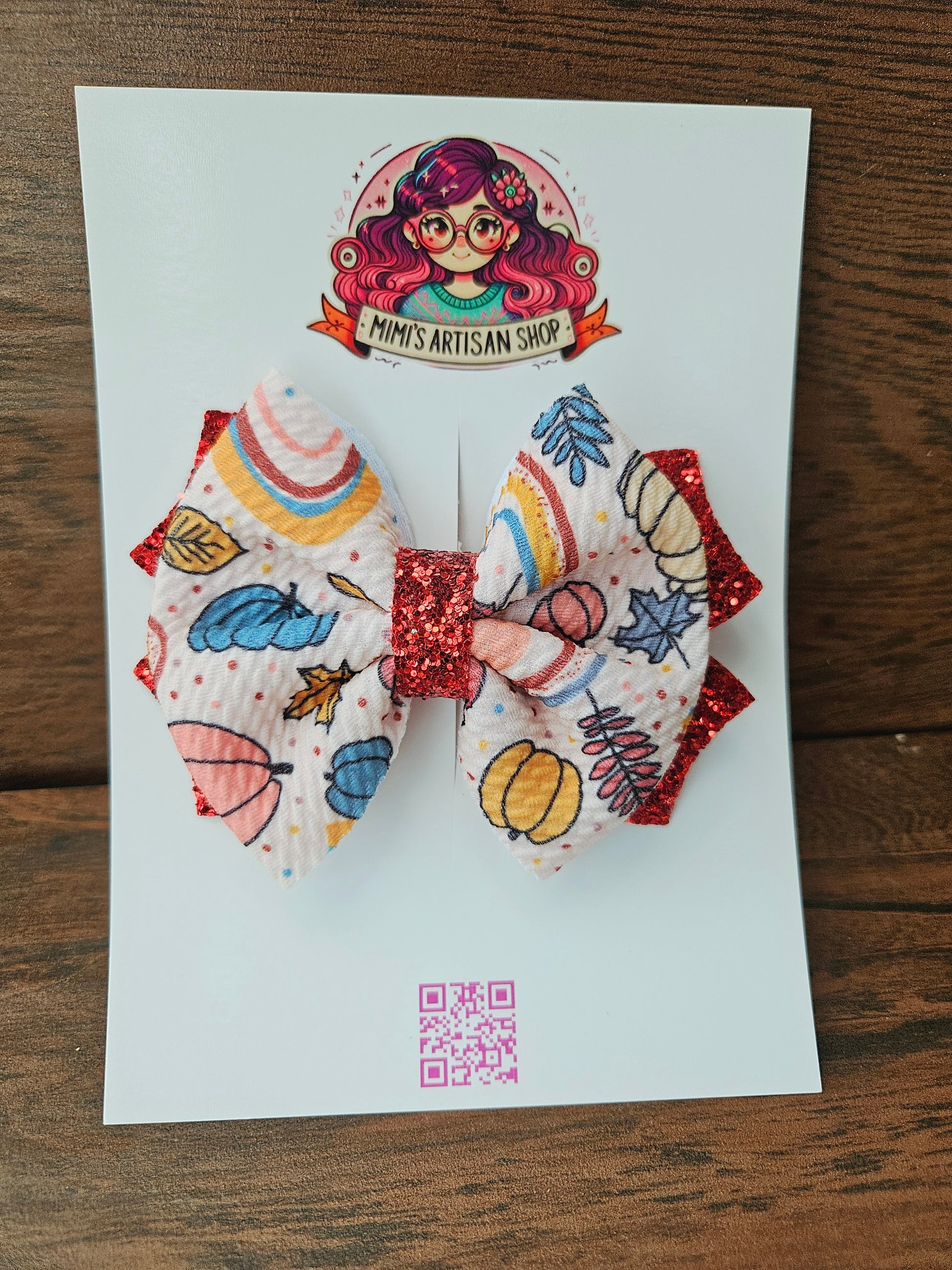 Fall hairbow MimisArtisanShop
