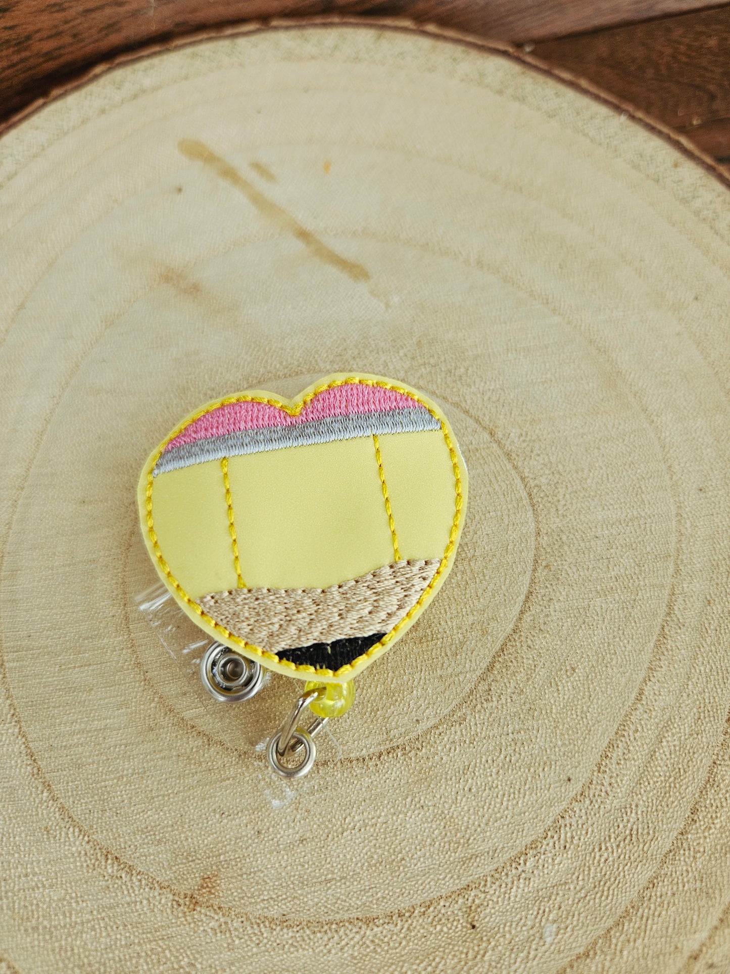 Pencil badge reel MimisArtisanShop