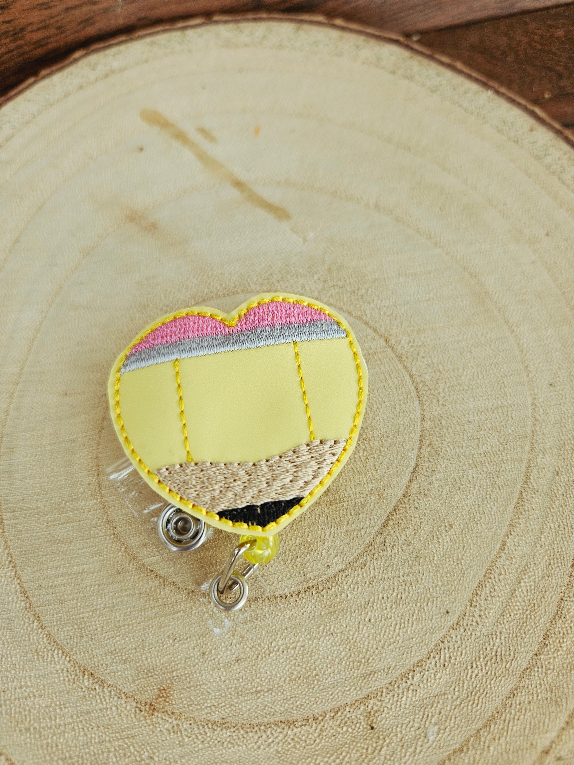 Pencil badge reel MimisArtisanShop